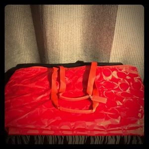 Coach Signature two piece set travel bag